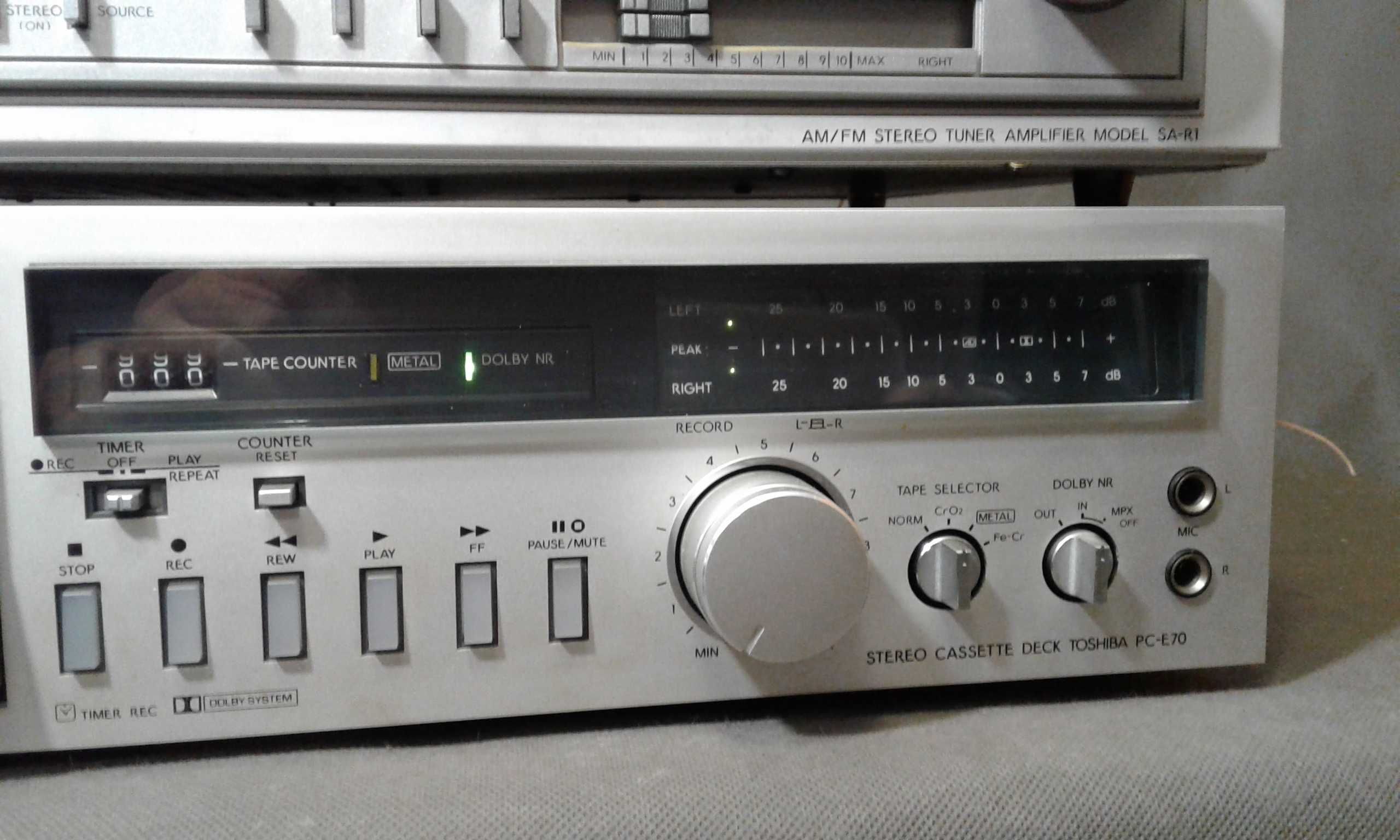 TOSHIBA ,AUREX amplituner,deck stereo vintage