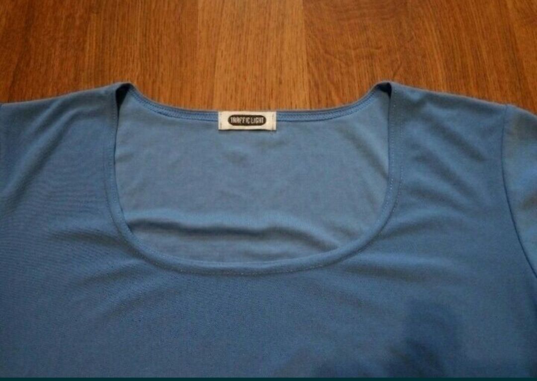 Женская голубая кофточка футболка, р. 44-46