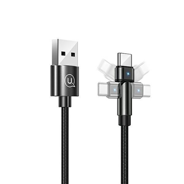 Kabel USB-C Usams U60 2A 1M Pleciony Nylon Obrotowy