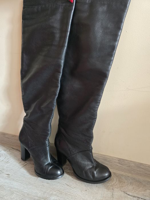 Високі чоботи з натуральної шкіри