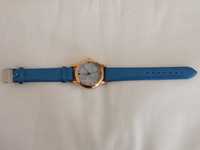 Zegarek na rękę damski brokat niebieski