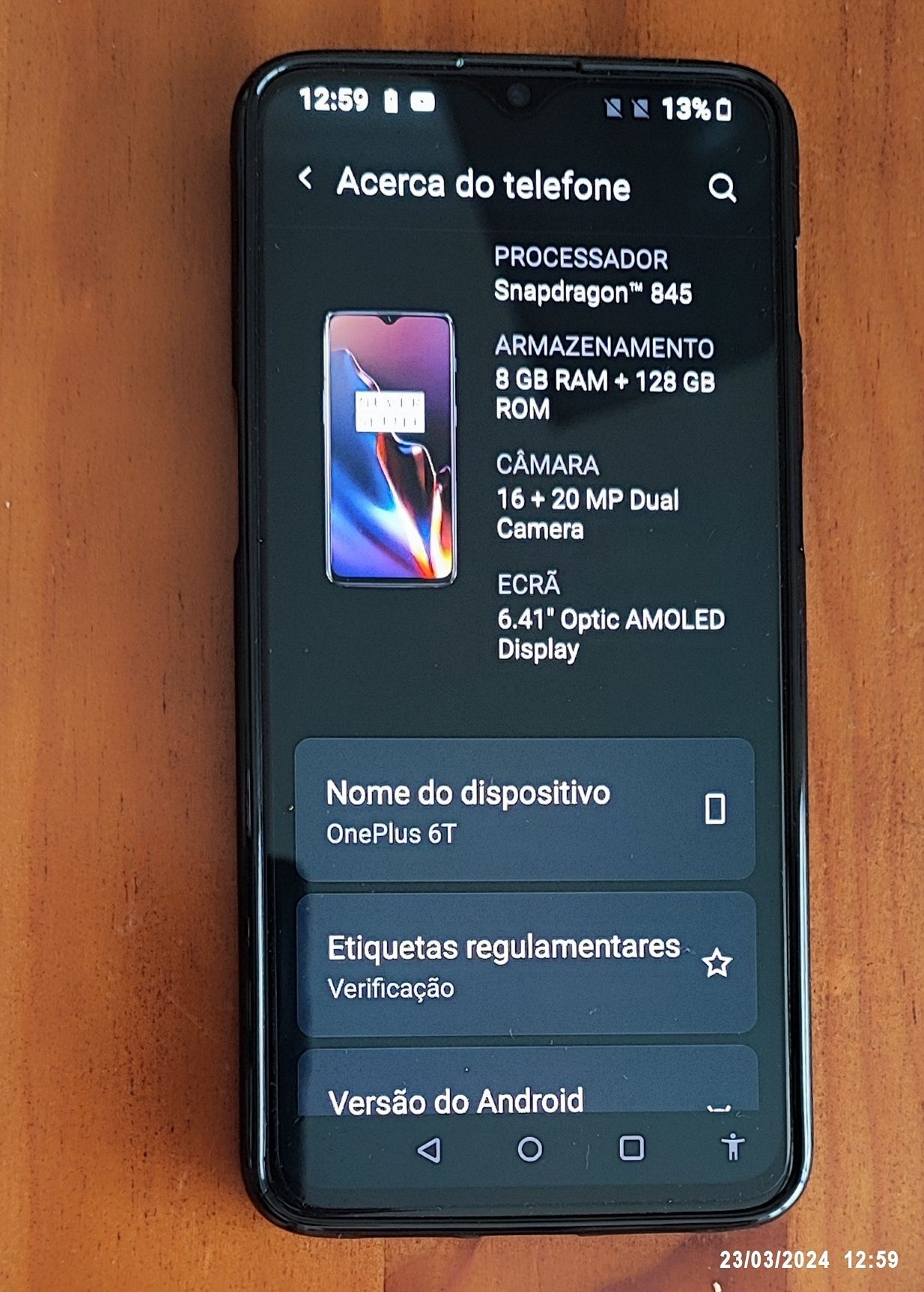 ONEPLUS 6T como novo