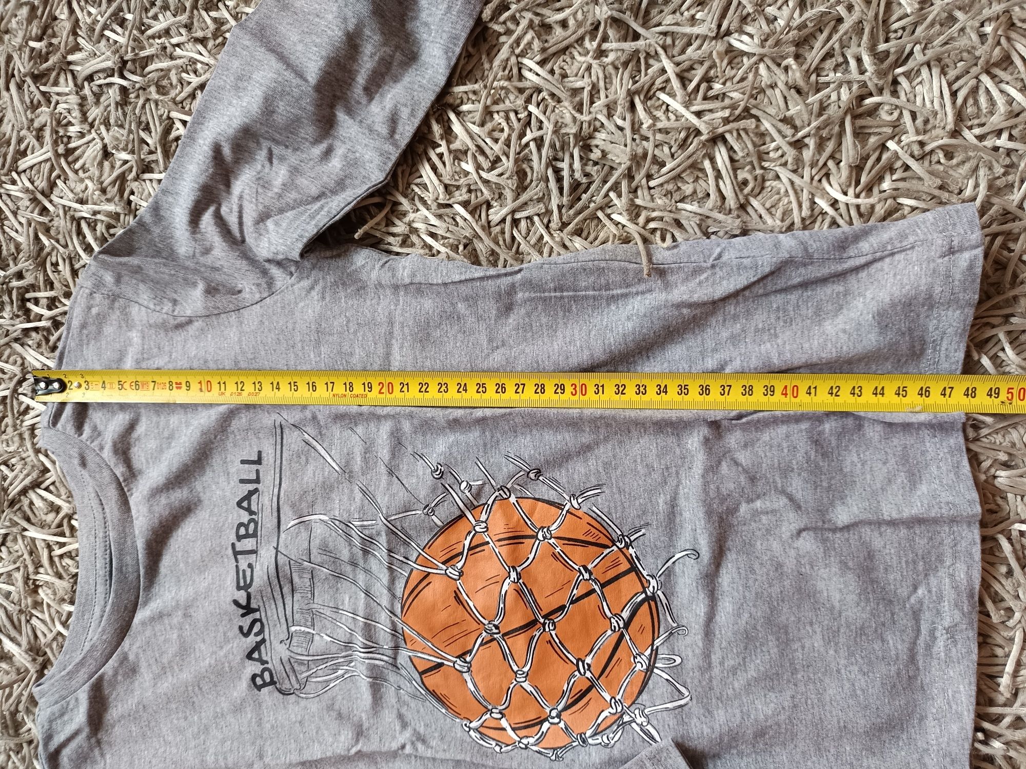 Szara bluzka chłopięca 128 basketball Sinsay 8-10lat