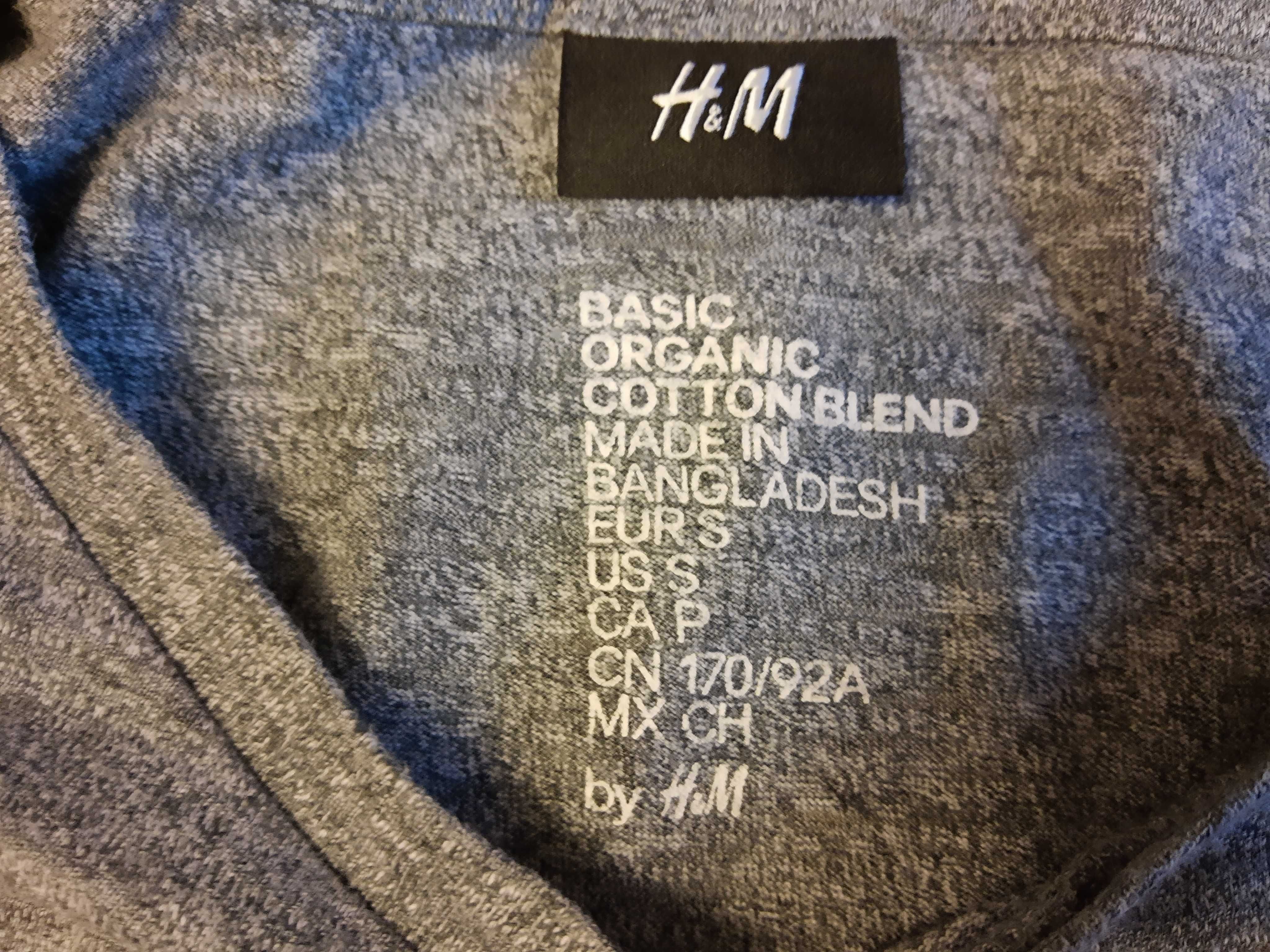 Szara koszulka z krótkim rękawem H&M