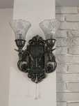 3 lampiony + lampa stołowa, komplet