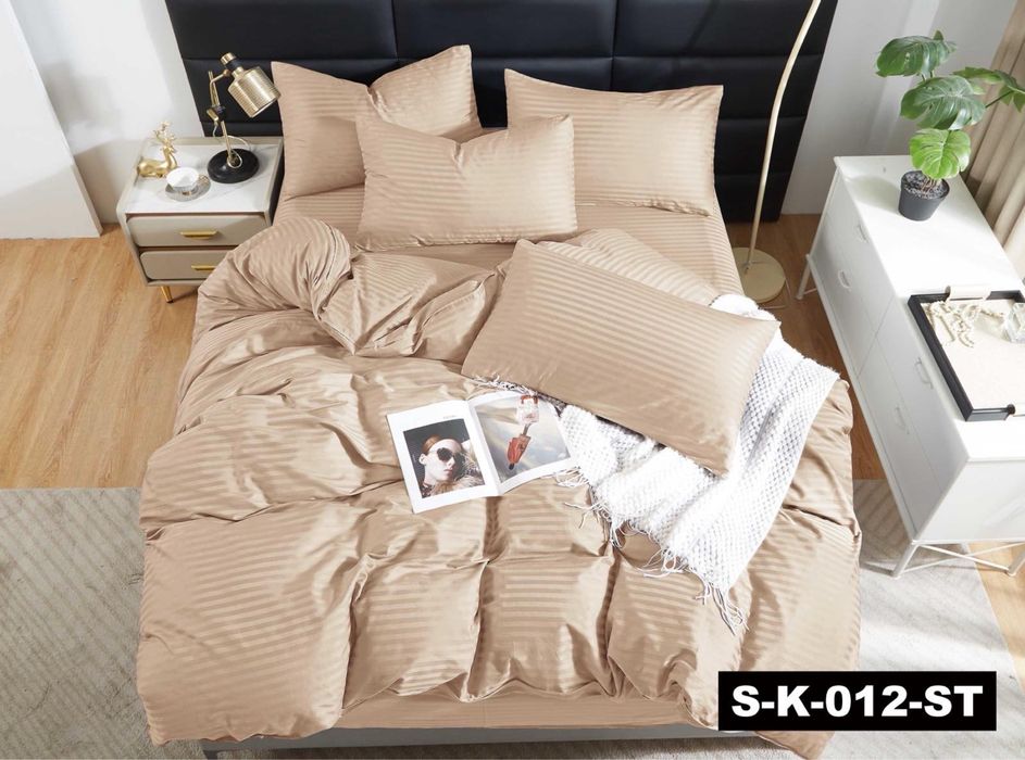 Постільна Страйп сатин ,тканина Турція  є ОПТ!!!