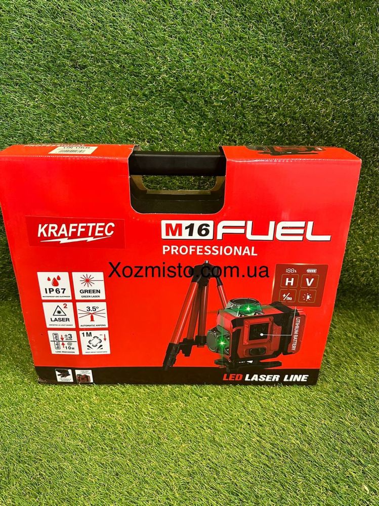 Krafftec Germany 4D лазерний рівень BL-16 (штатив, мікроліфт