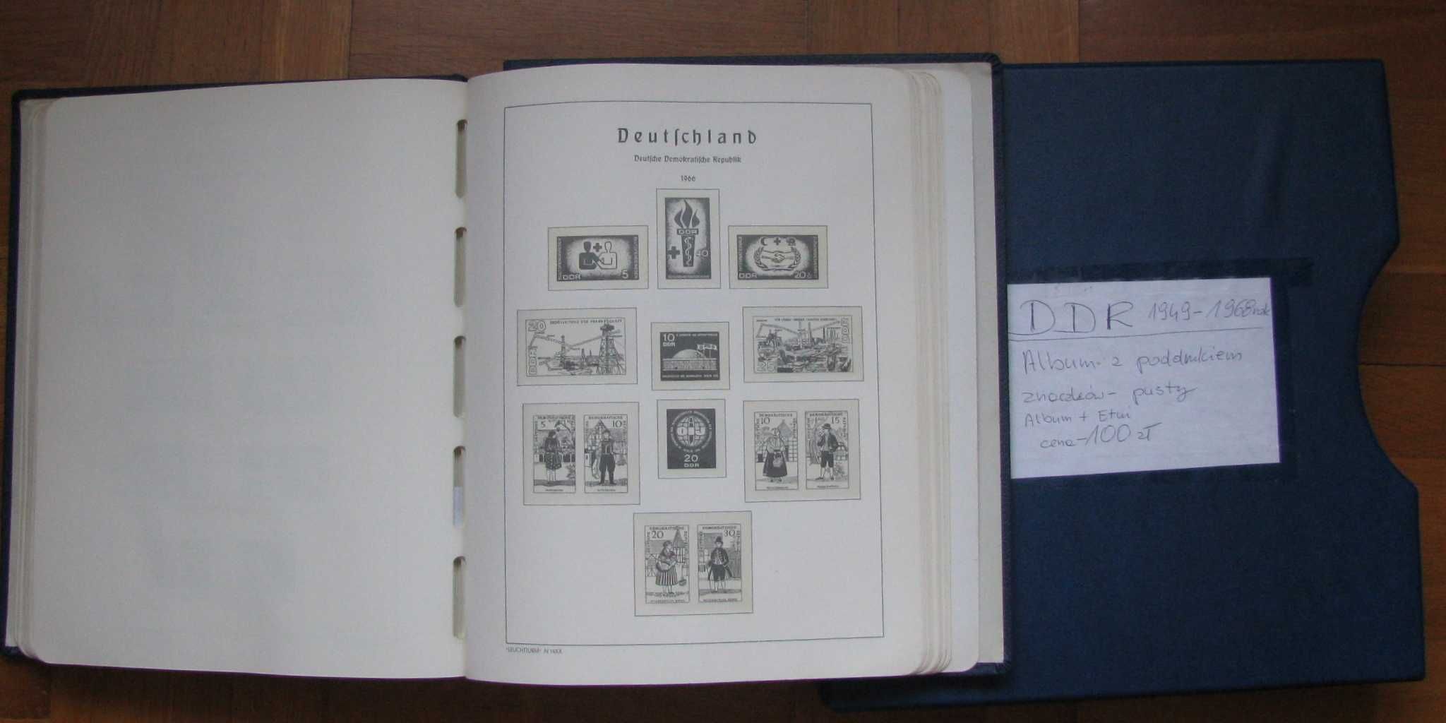 Znaczki - Klaser , album z poddrukiem znaczków DDR lata 1949 do 1968