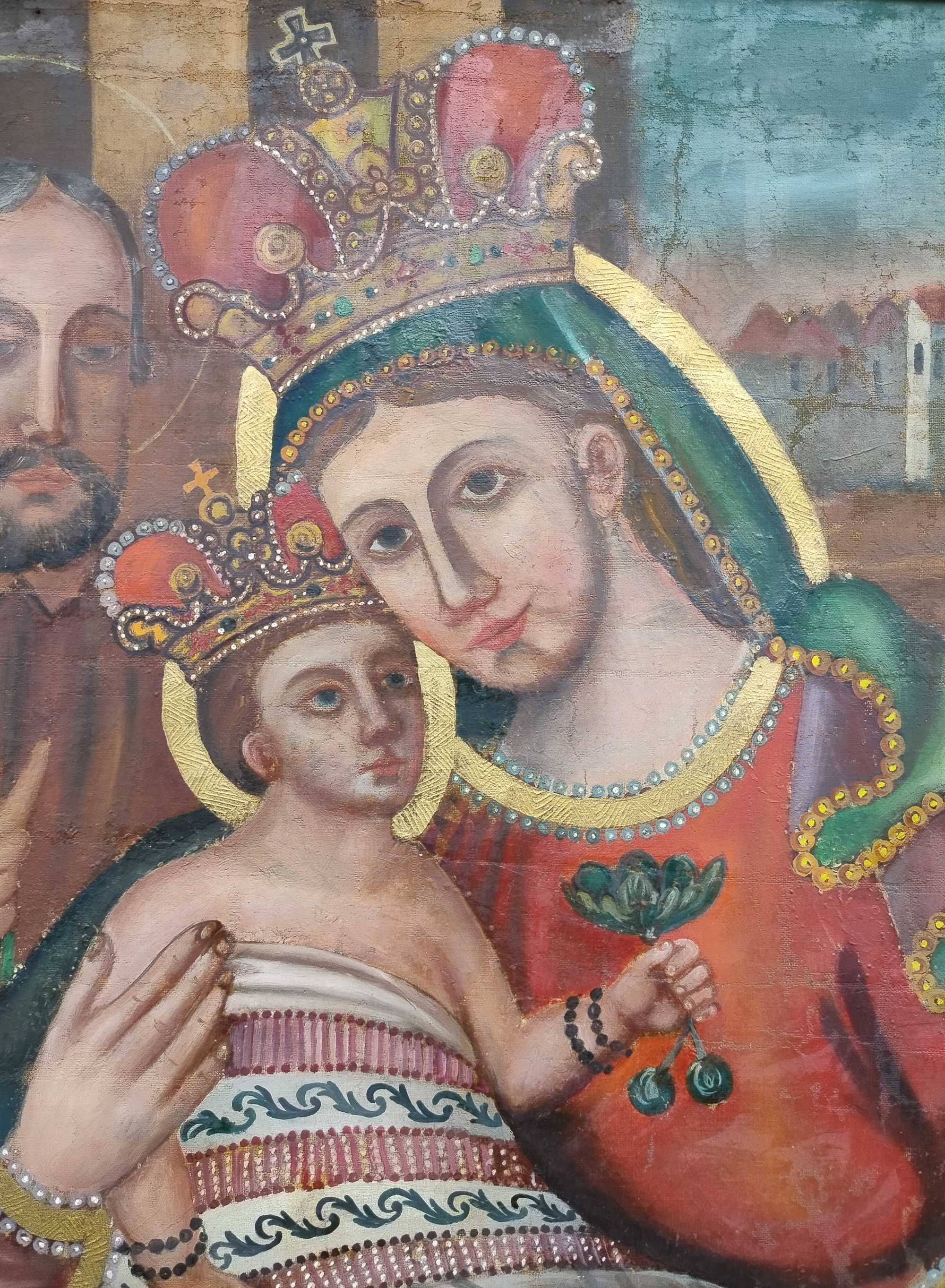 Matka Boska Dzikowska stary duzy obraz