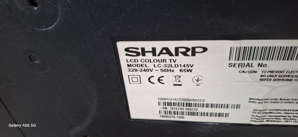 Telewizor sharp uszkodzony