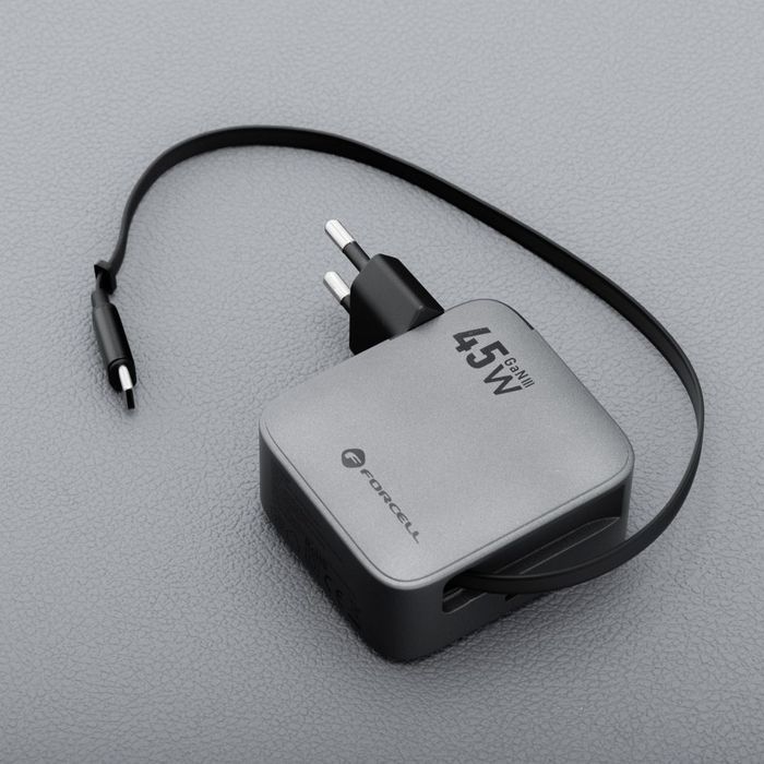 Forcell Ładowarka F-Energy GaN USB C 45W szara
