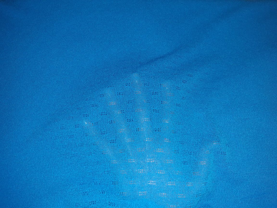 Dzianina materiał lekki niebieski szal bluzka narzutka bolerko
