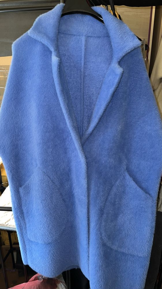 aplaka niebieska kurtka kardigan sweterek l xl