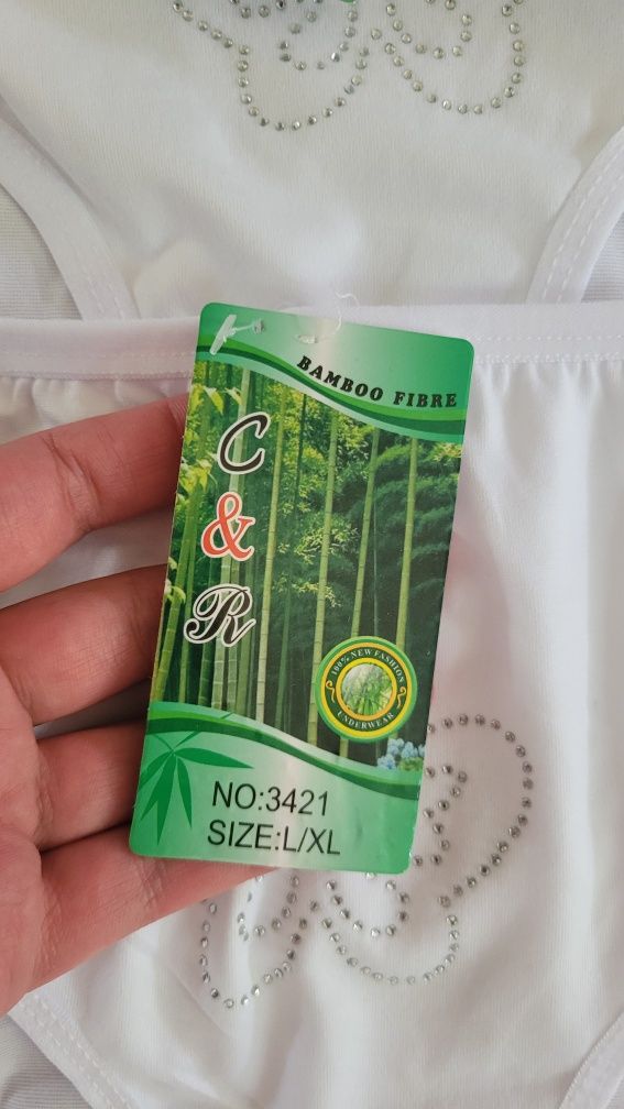 Bamboo fibre 3 pary majtek bambusowych L-XL Nowe