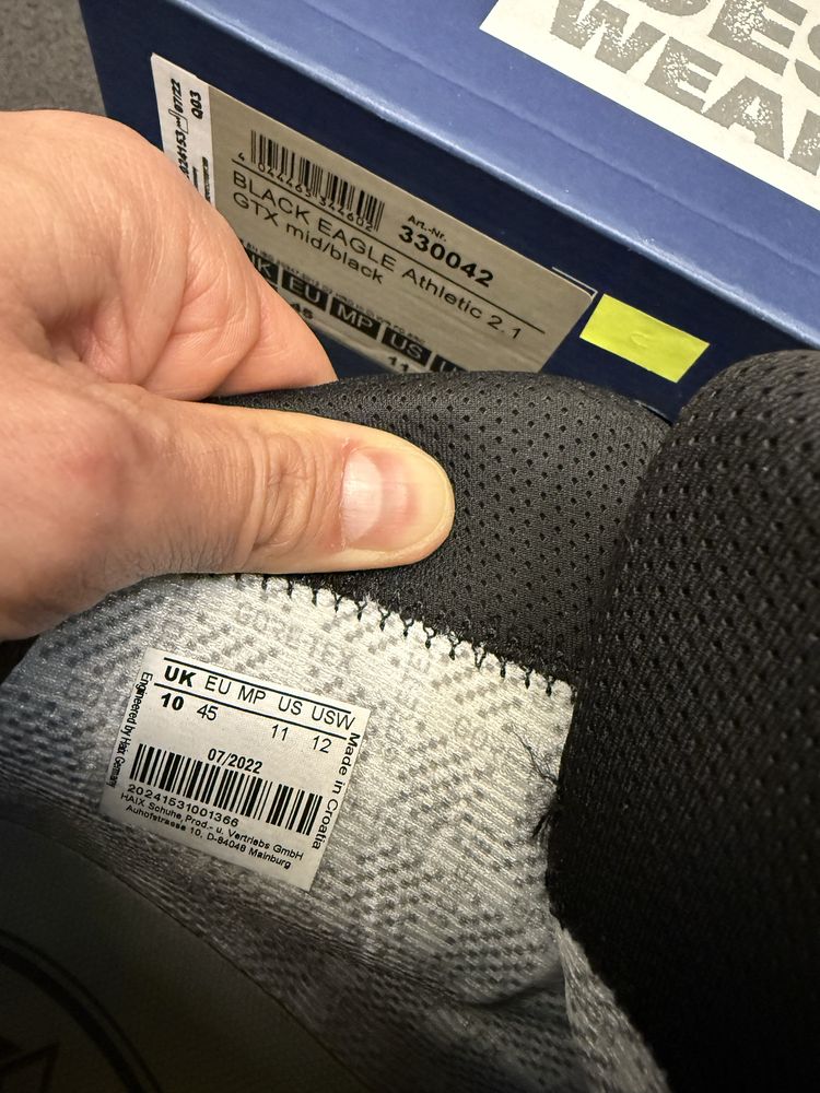 Трекинговые ботинки HAIX black eagle Athletic 2.1 GTX mid/black