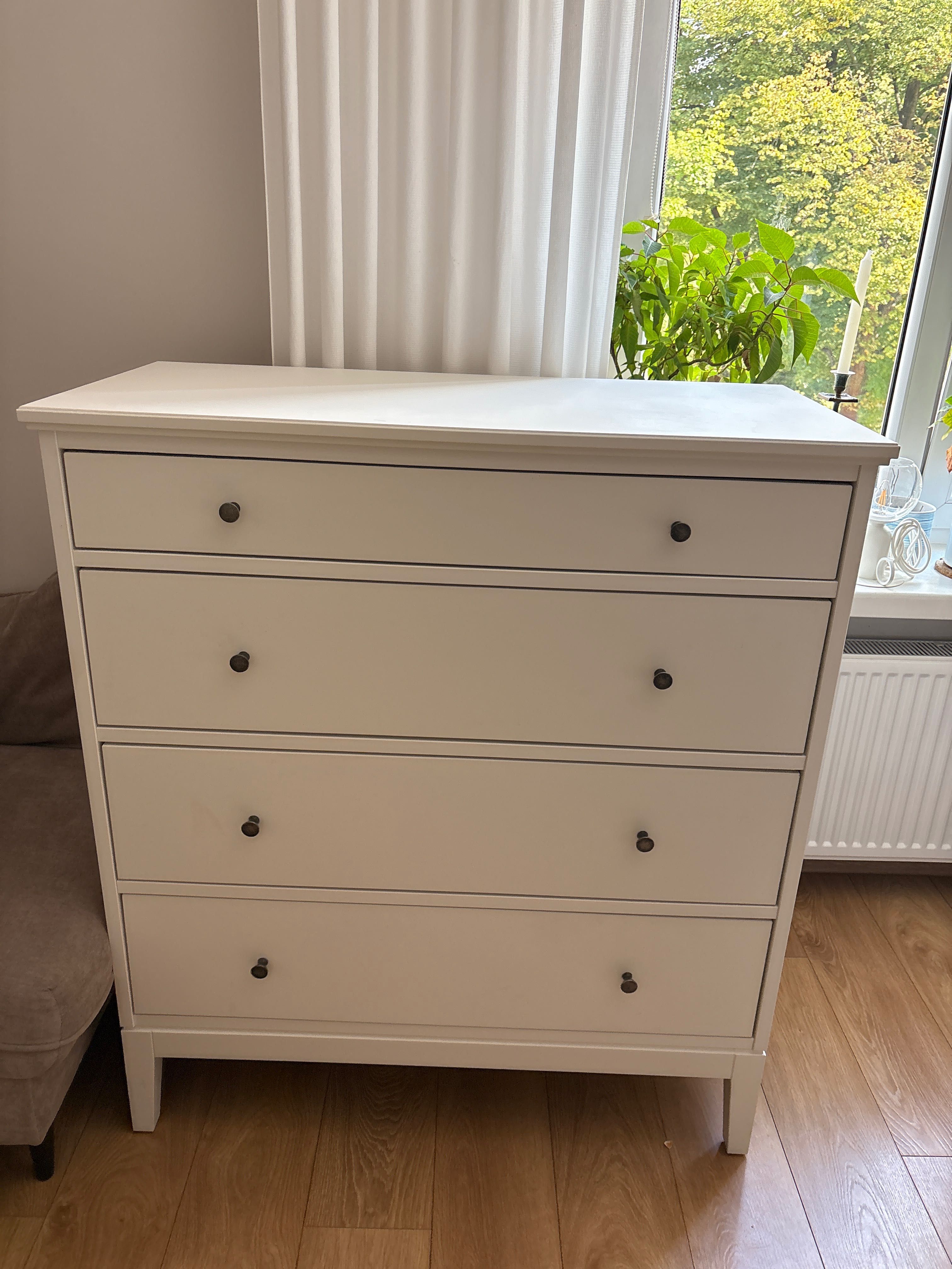 IDANÄS IKEA Komoda, 4 szuflady, biały, 104x118 cm