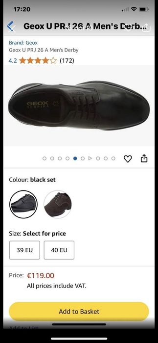 Мужские туфли GEOX  размер 46 стелька  30 см из германии