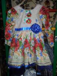 Платье вышиванка на 7-8 лет