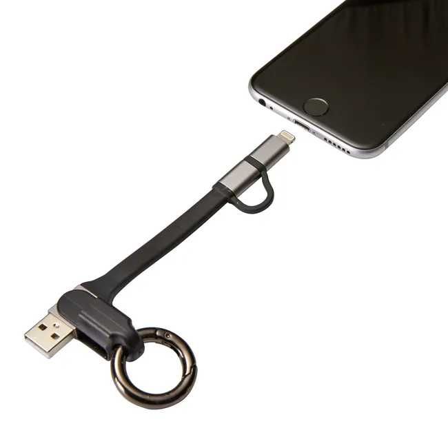 Kabel USB A / micro USB + Lightning Brelok EVOLOGY