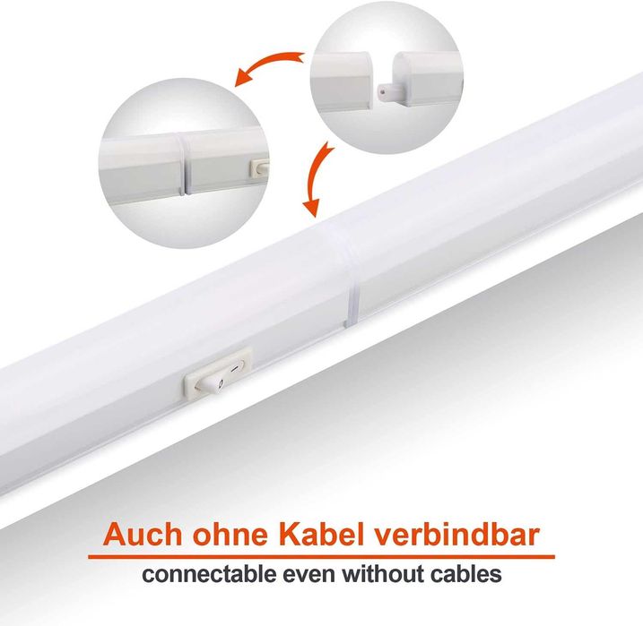 3x Led Bancada Armario Cozinha Banho Oficina 4000K/3000K/6000K 1100Lm