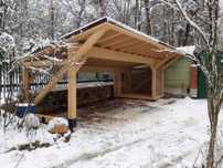 WIATA SAMOCHODOWA Oświęcim– carport DREWNIANY BSH z montażem