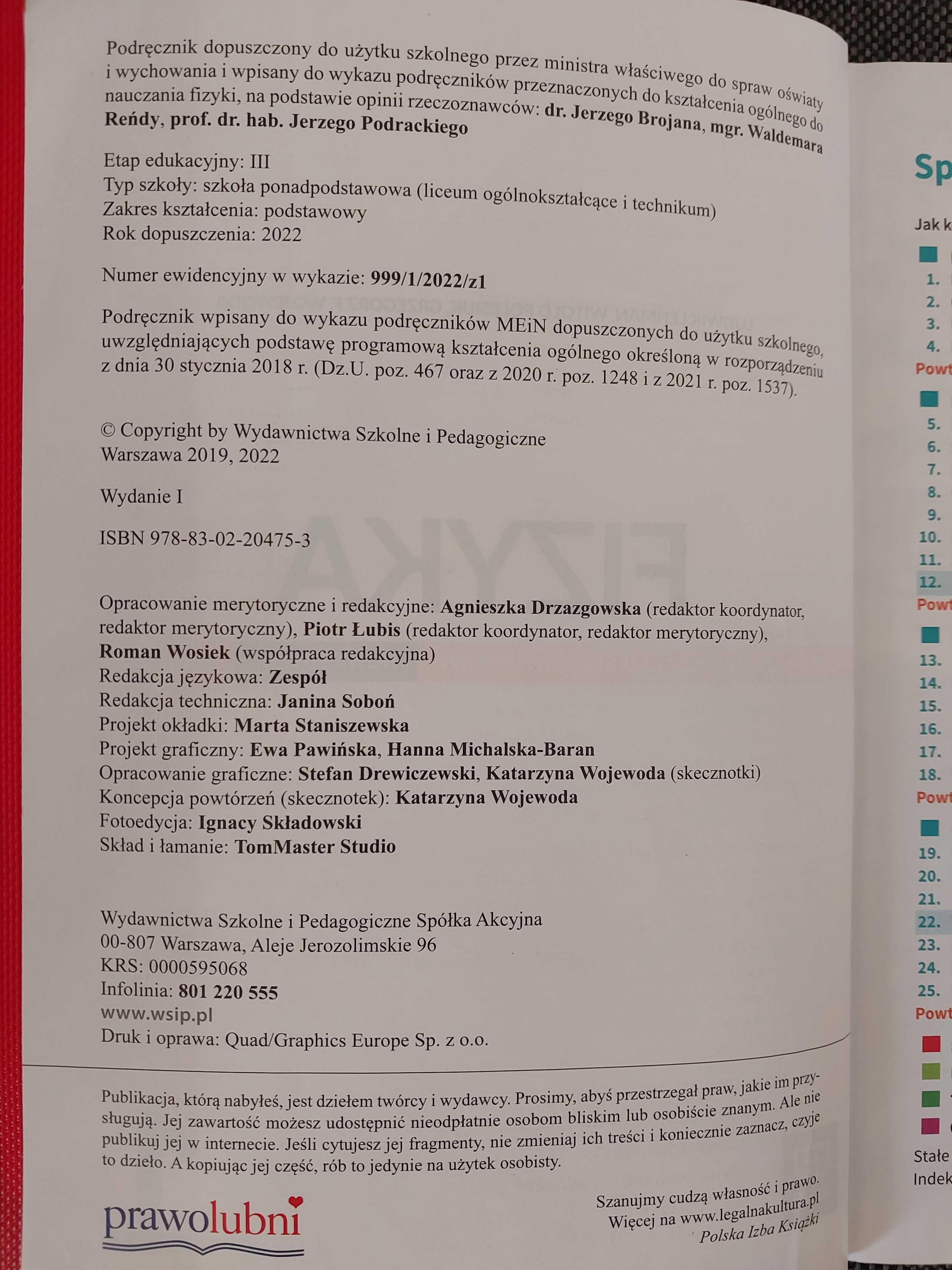 Podręcznik FIZYKA do liceum i technikum klasa 1