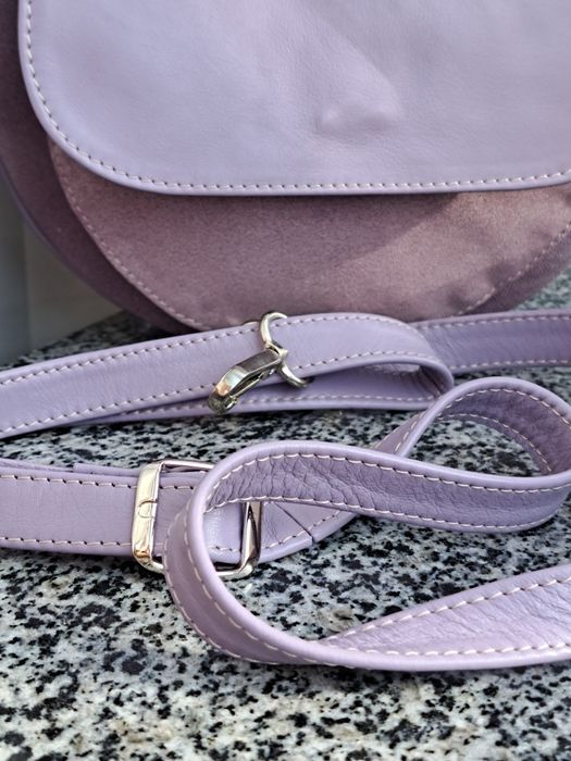 Сумка з натуральної замші та шкіри