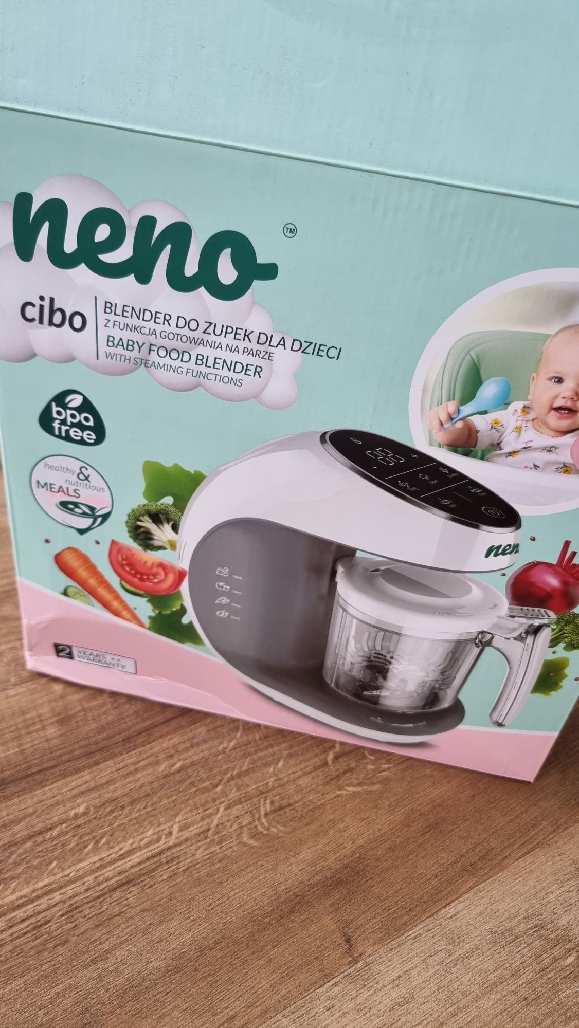 Neno cibo - blender z funkcją gotowania na parze, bez odbarwienia