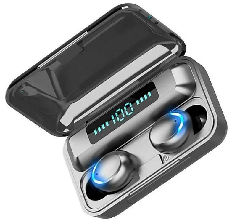 Наушники F9 TWS V5.0 Беспроводные сенсорные Bluetooth с индикатором