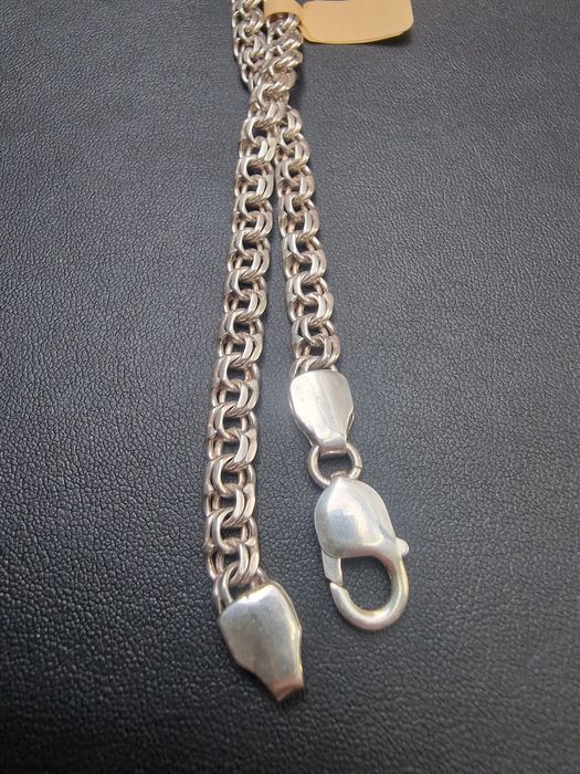 Łańcuszek srebrny splot galibarti stan B. Dobry 925 srebro