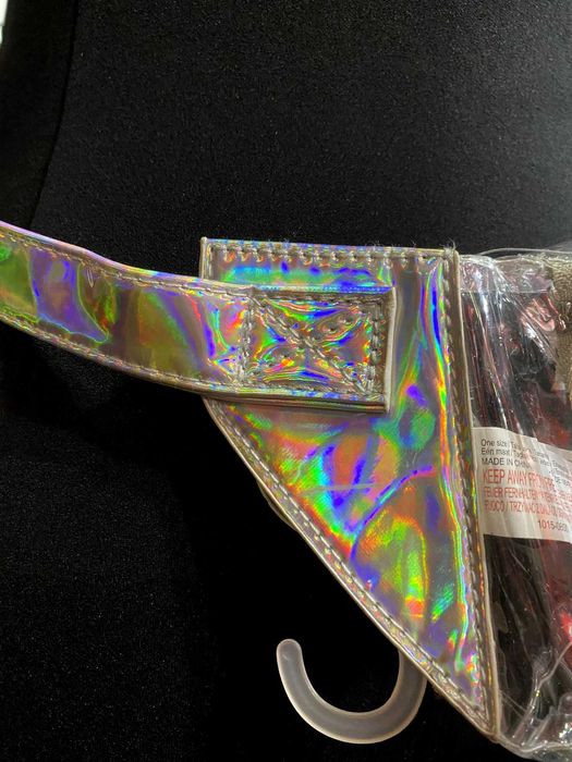 Женская бананка кросс боди, прозрачная сумка голограмма , шопер