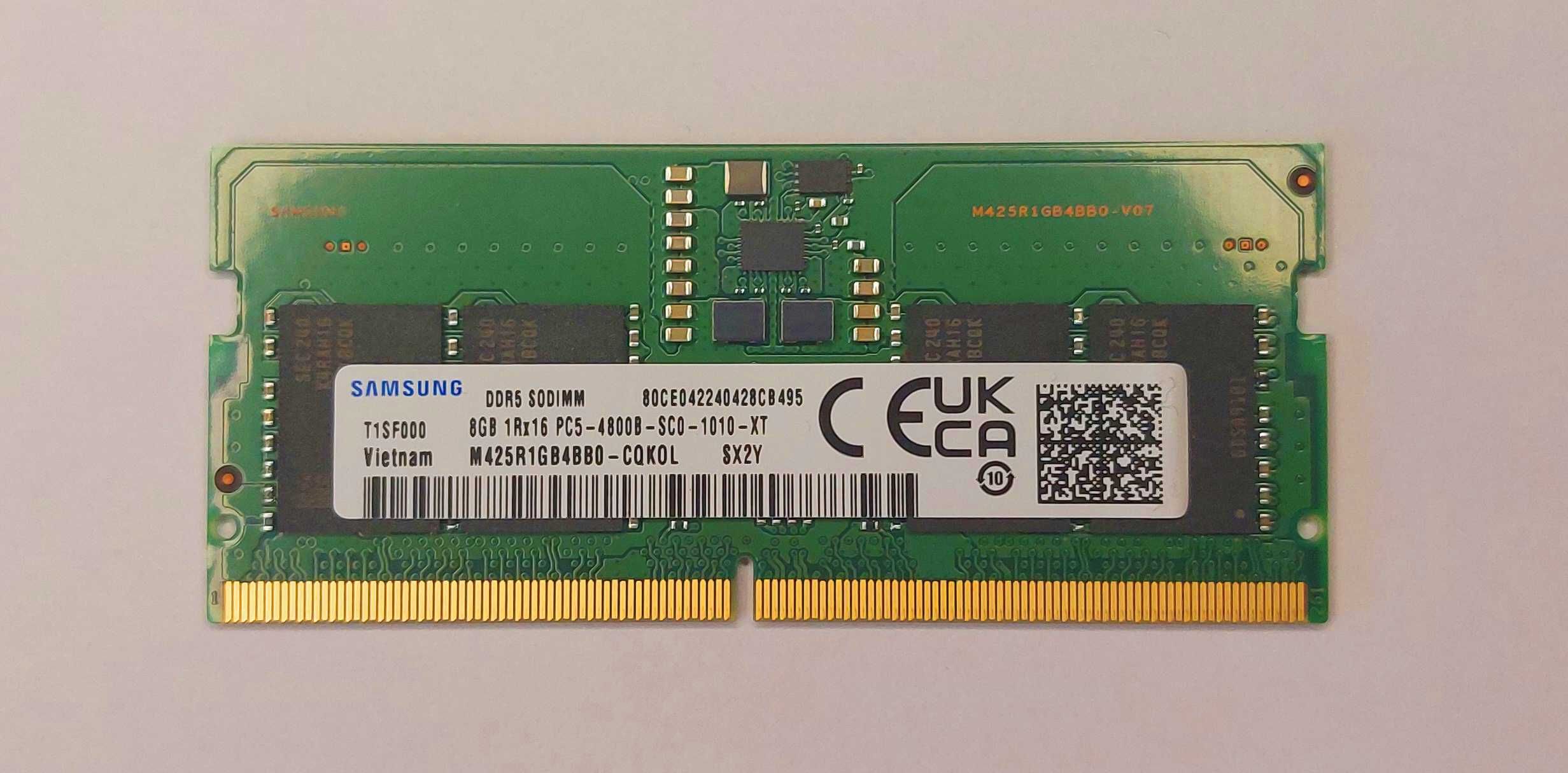 Оперативна пам'ять DDR5 2х8Gb 4800 МГц Samsung для ноутбуків
