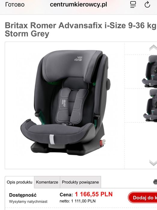 Fotelik samochodowy dla dziecka Britax Römer
