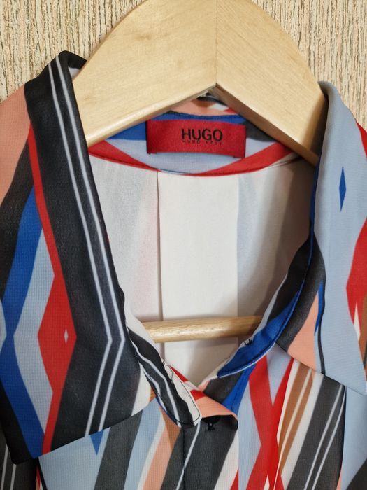 Плаття-сорочка із зигзагоподібним принтом Hugo Boss