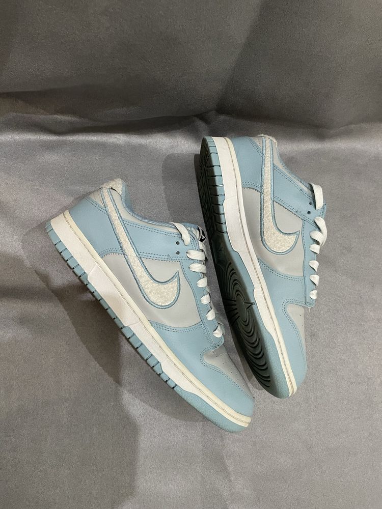 Nike Dunk Low Fleece Swoosh Light Blue