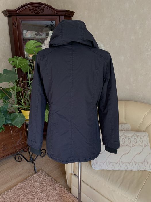 M79 czarna kurtka parka jesienna przejściowa 36 S