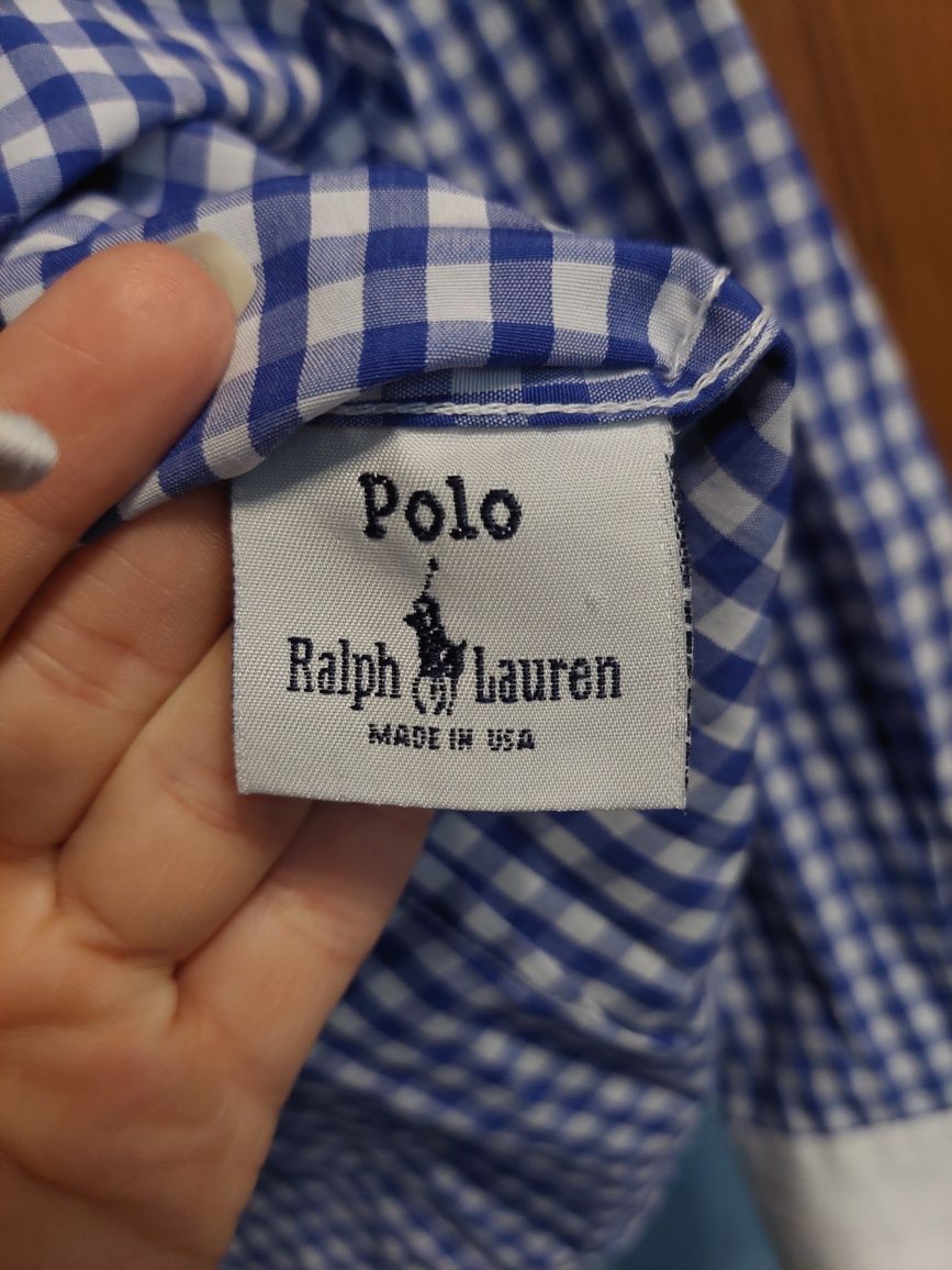 Jak nowa koszula w kratę damska Polo Ralph Lauren rozmiar S