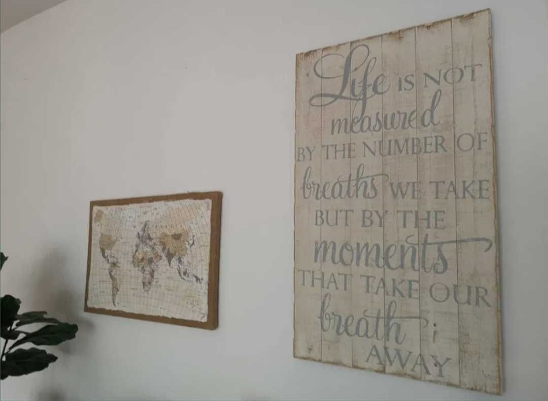 Obraz farmhouse szyld deska baner dekoracja napisy