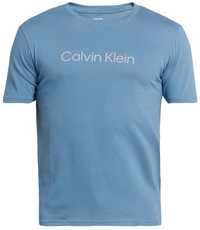 Męska koszulka z krótkim rękawem t shirt CALVIN KLEIN r.M niebieska CK