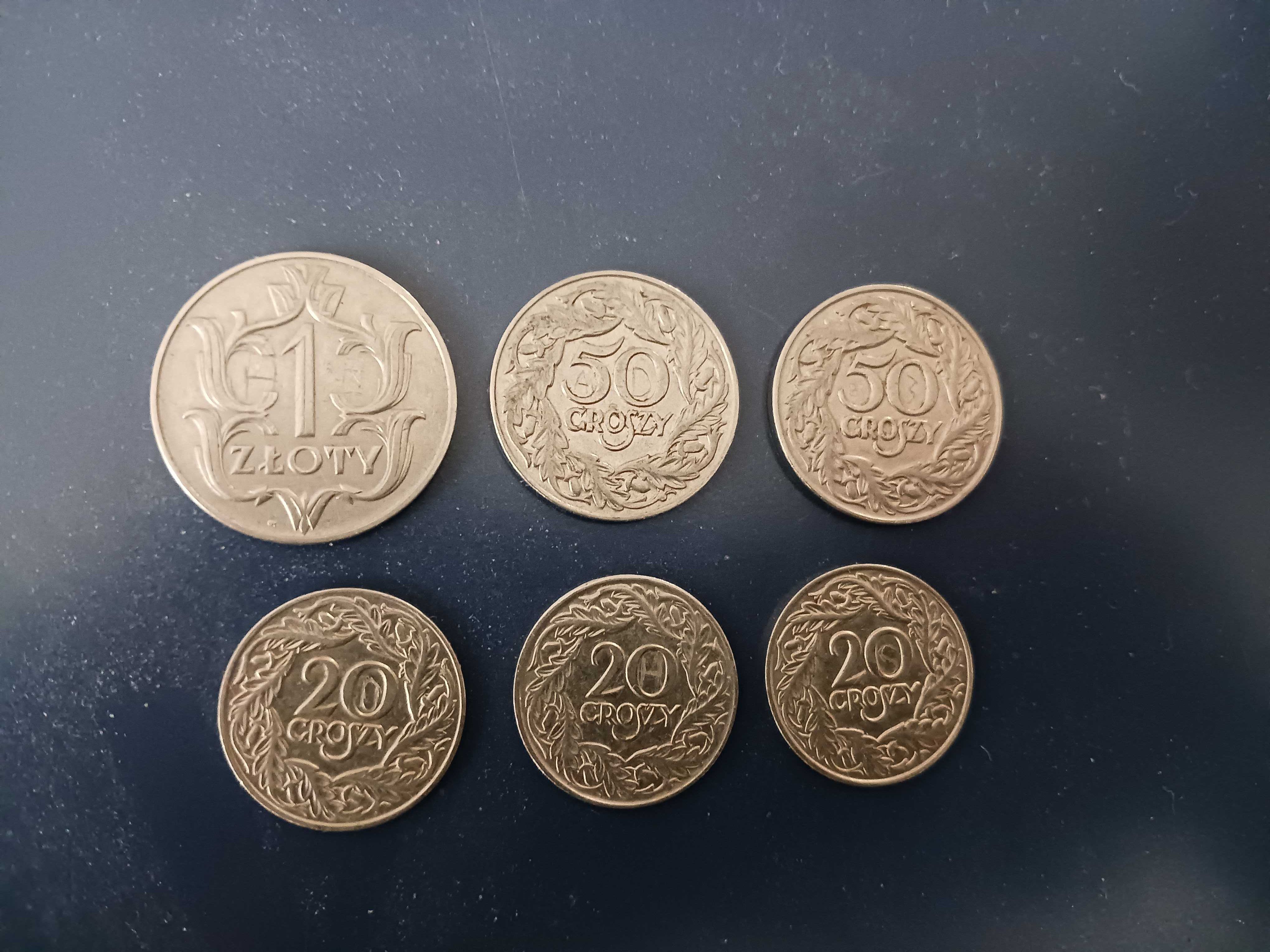Monety z 1923 r, 1929 - 6 sztuk