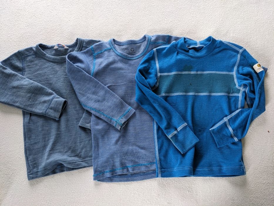 JANUS Joga Cubus *budżet* 3x 98/104cm merino wełna bluzka termiczna