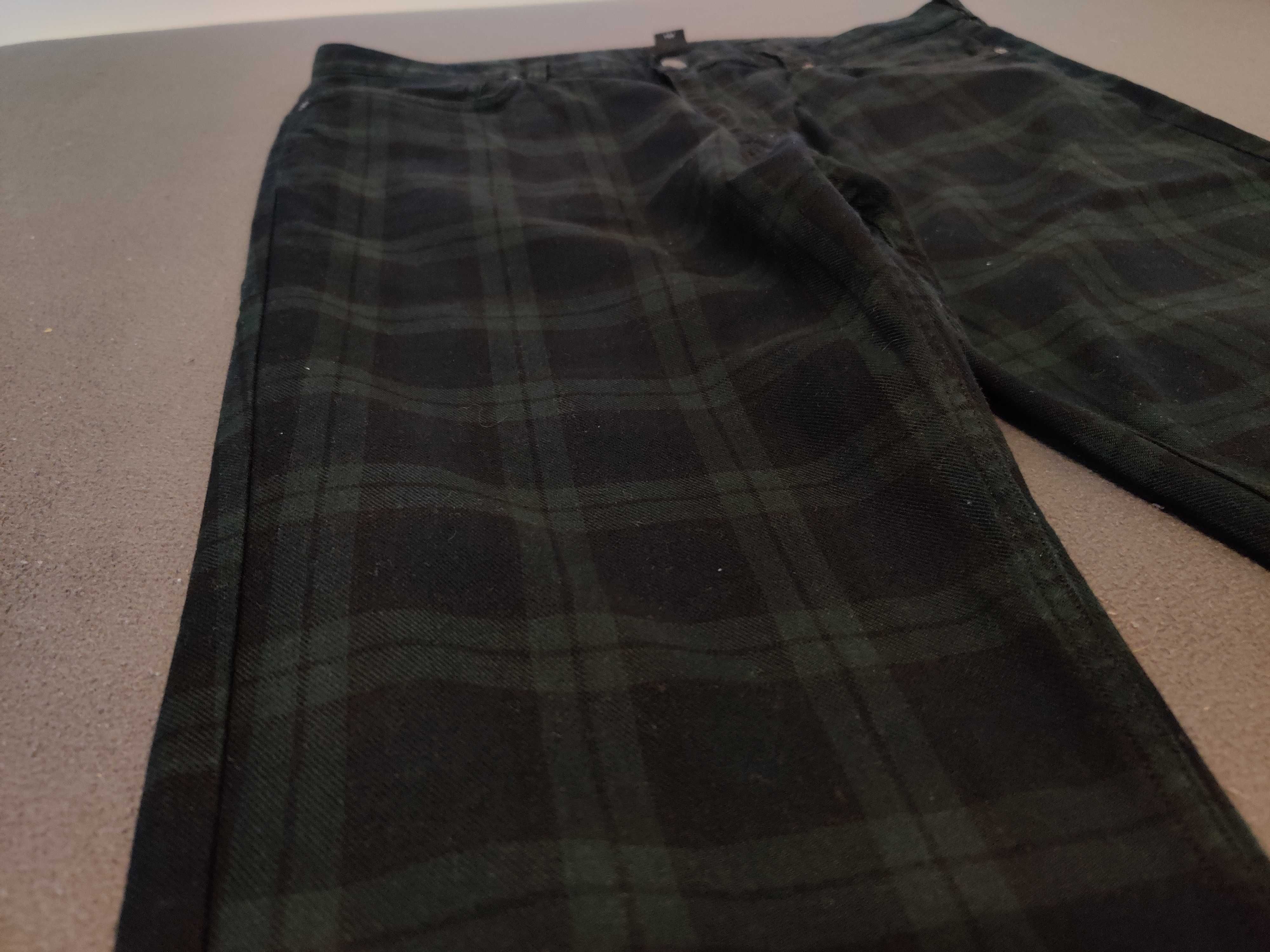 Spodnie H&M męskie r. 34   w kratkę, klasyczne, eleganckie