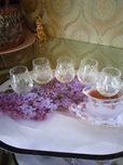 Красивый набор хрустальных 
рюмок. СССР