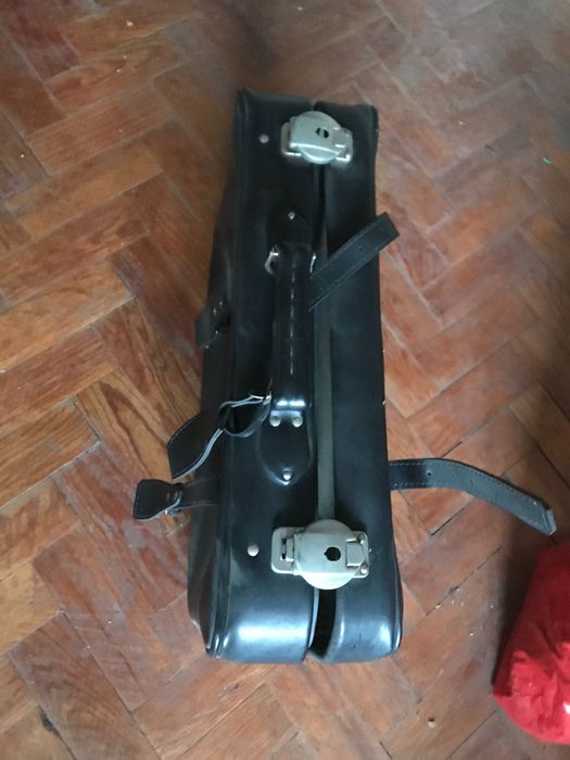 últimos dias - Mala  de viagem vintage em pele para uso ou decoração
