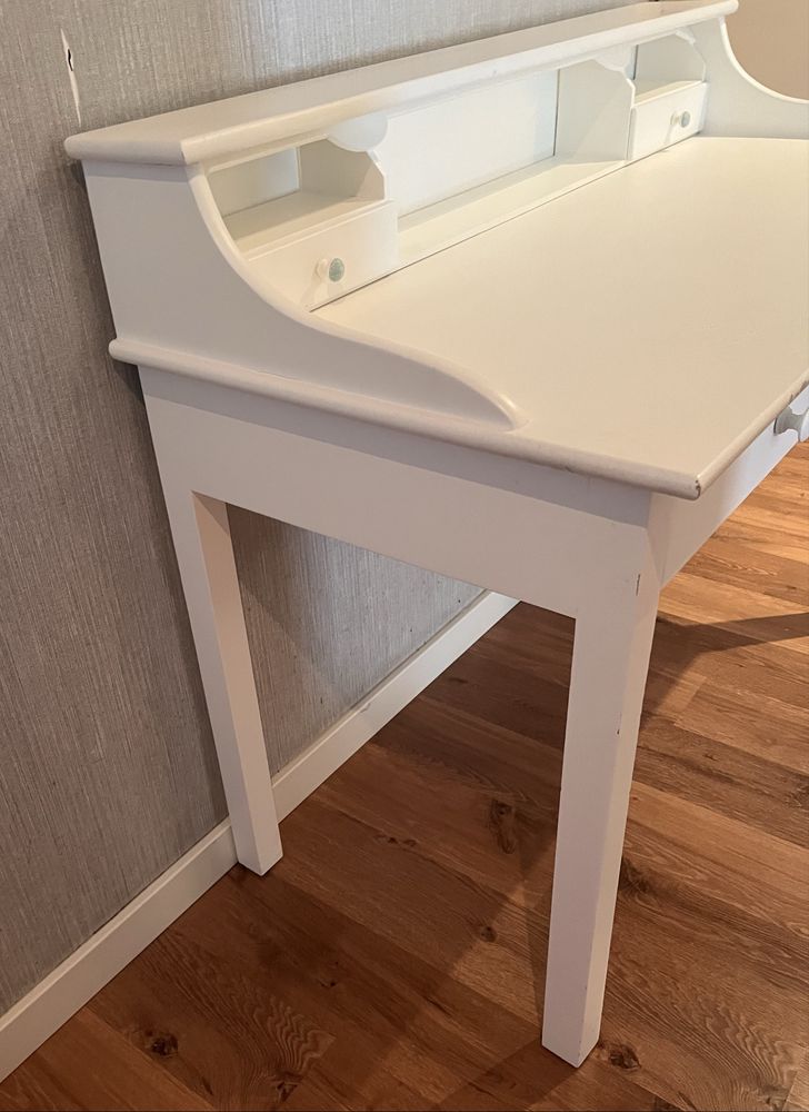 Secretaria branca oficina rustica 120x60