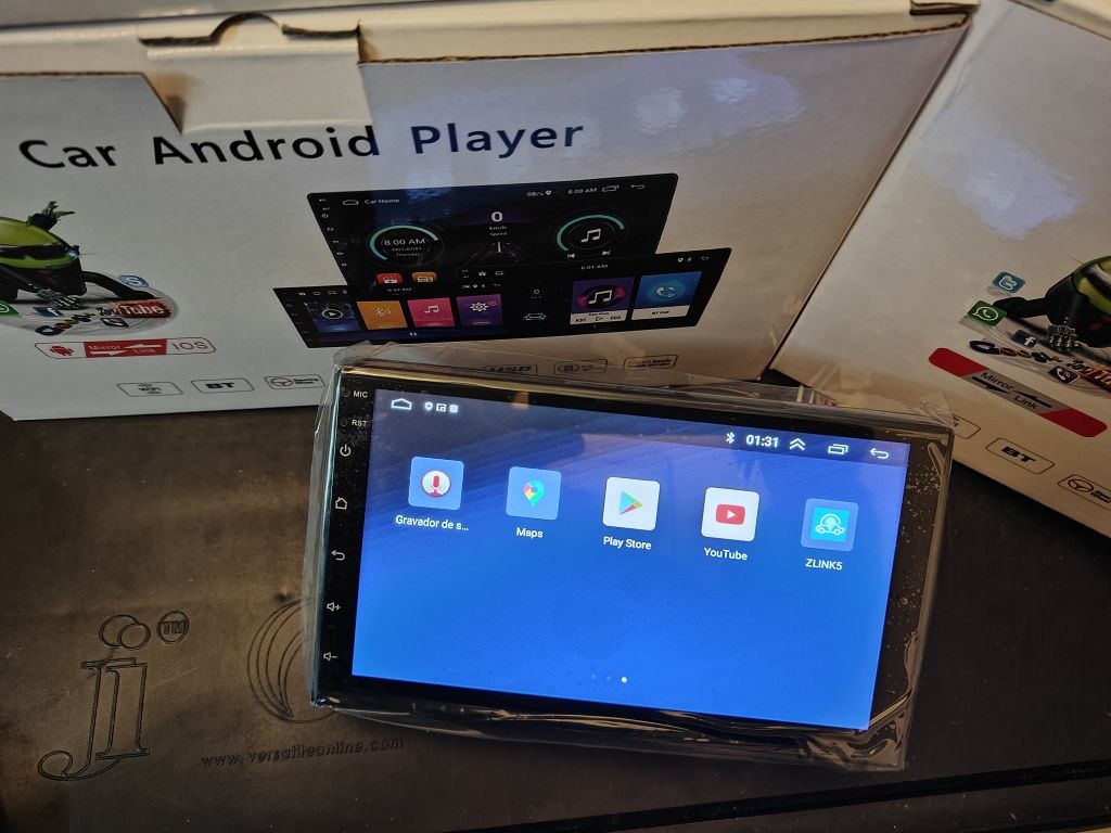 Rádio 2 DIN Android carplay e Android auto + 2 GB RAM + 32 GB ROM