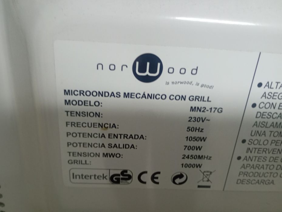 Microondas para peças