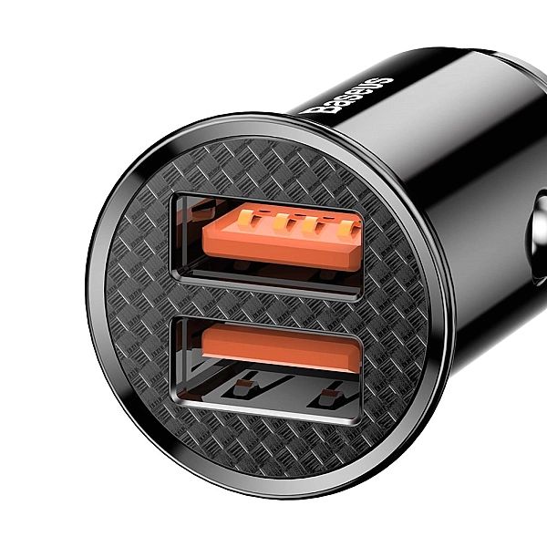 Baseus Circular inteligentna ładowarka samochodowa 2x USB QC3.0 Quick