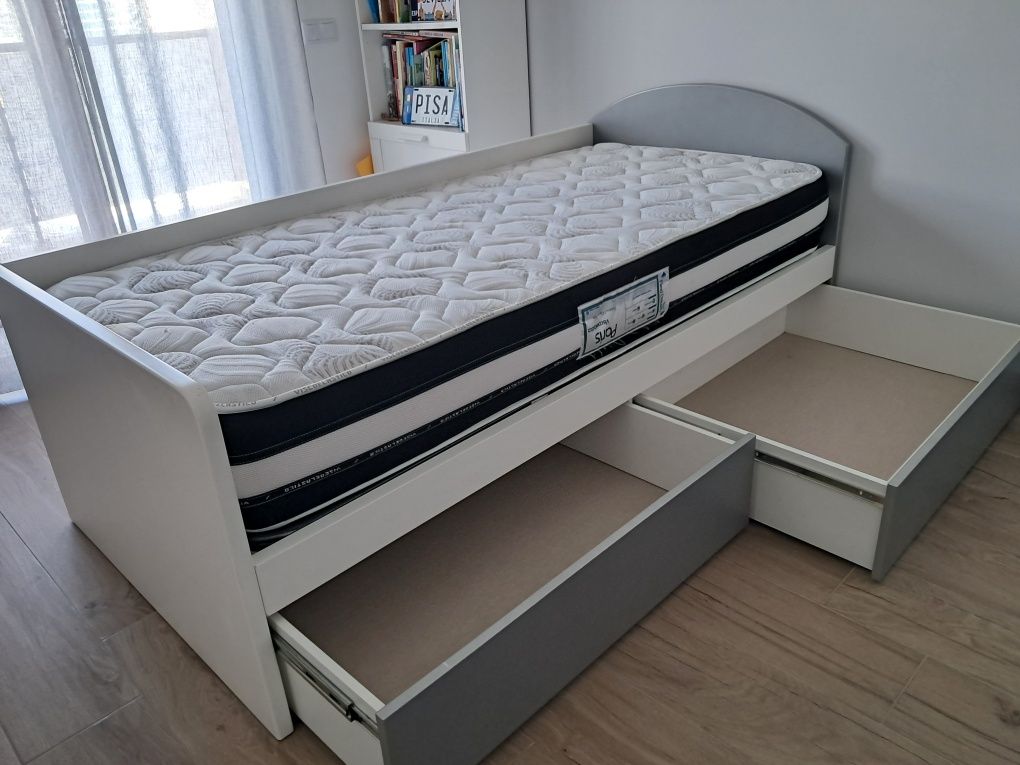Cama Individual com 2 gavetões