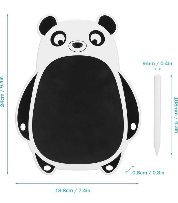 Tablet Graficzny LCD Znikopis Dla Dzieci + Rysik Panda